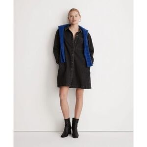 Madewell Oversized Denim Shirtdress in Lunar Wash
